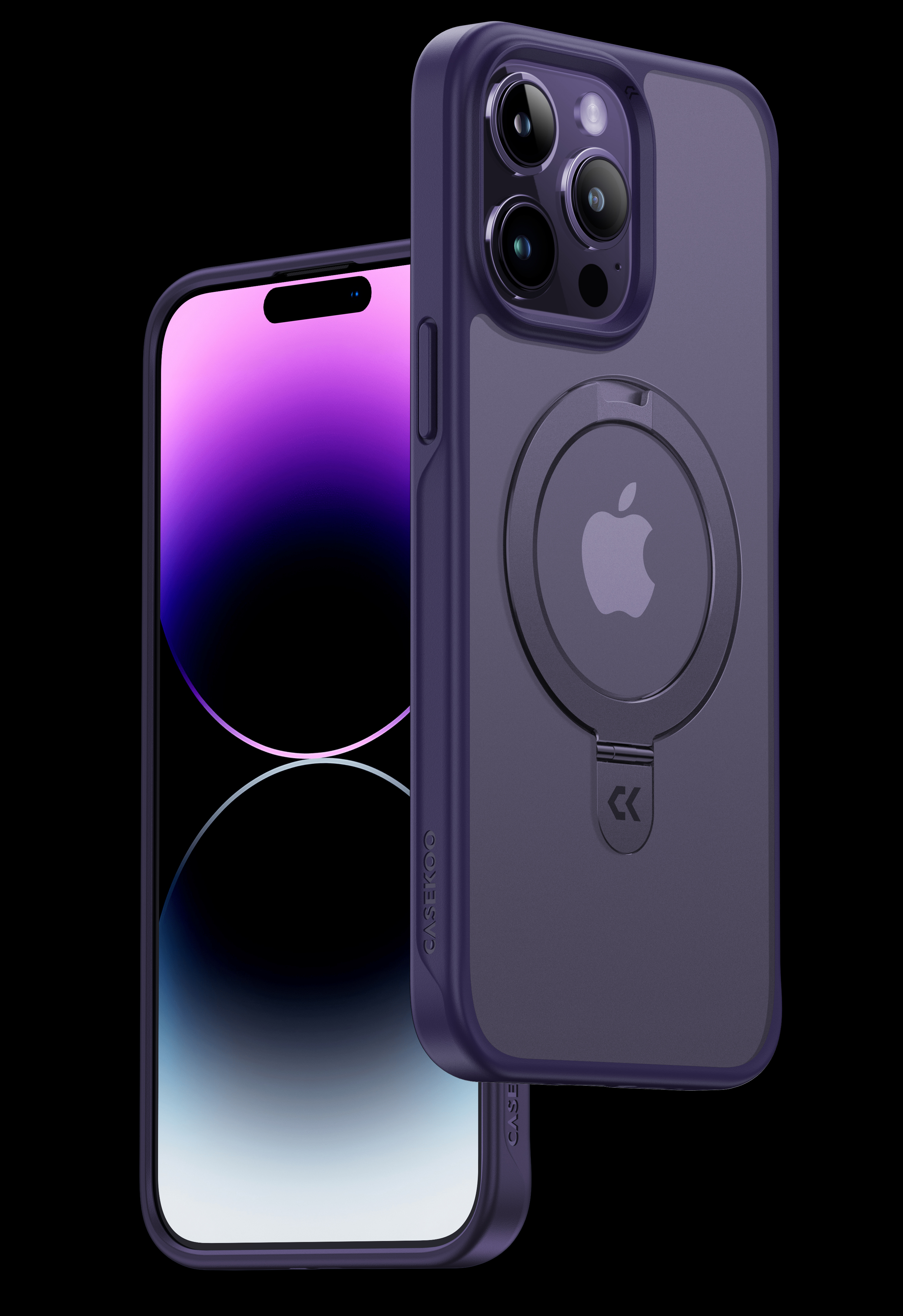 CASEKOO iPhone Matte Anti-Fingerprint Slim Phone Case with Built